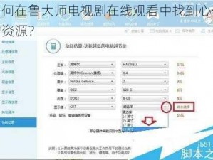 如何在鲁大师电视剧在线观看中找到心仪的资源？