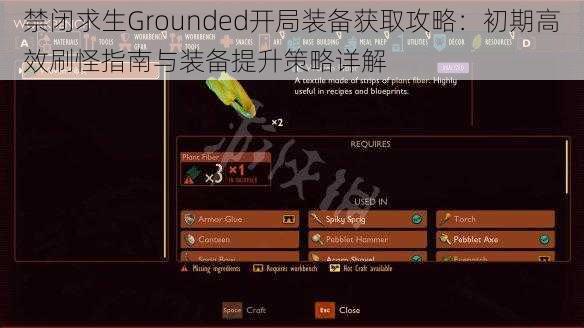 禁闭求生Grounded开局装备获取攻略：初期高效刷怪指南与装备提升策略详解