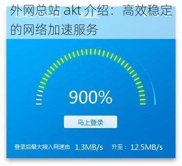 外网总站 akt 介绍：高效稳定的网络加速服务