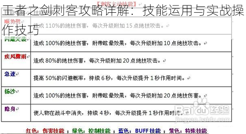 王者之剑刺客攻略详解：技能运用与实战操作技巧