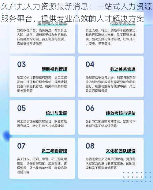 久产九人力资源最新消息：一站式人力资源服务平台，提供专业高效的人才解决方案