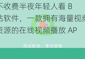 不收费半夜年轻人看 B 站软件，一款拥有海量视频资源的在线视频播放 APP