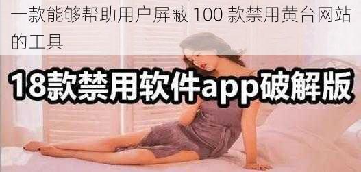 一款能够帮助用户屏蔽 100 款禁用黄台网站的工具