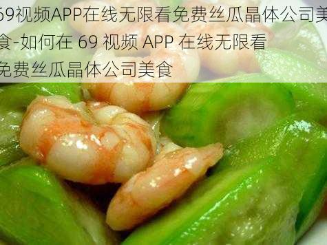 69视频APP在线无限看免费丝瓜晶体公司美食-如何在 69 视频 APP 在线无限看免费丝瓜晶体公司美食