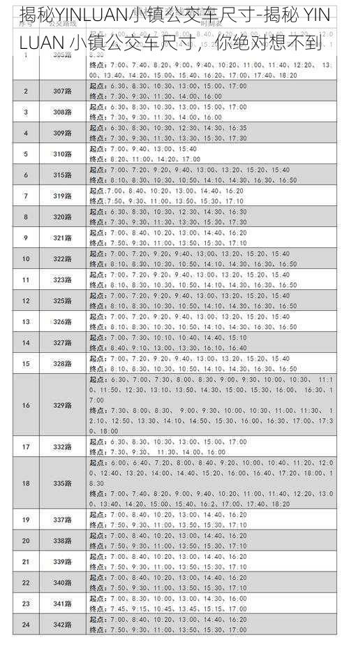 揭秘YINLUAN小镇公交车尺寸-揭秘 YINLUAN 小镇公交车尺寸，你绝对想不到