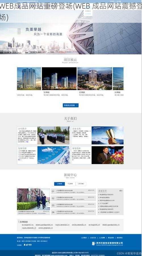 WEB成品网站重磅登场(WEB 成品网站震撼登场)