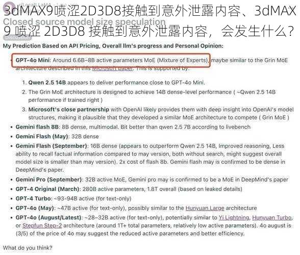 3dMAX9喷涩2D3D8接触到意外泄露内容、3dMAX9 喷涩 2D3D8 接触到意外泄露内容，会发生什么？