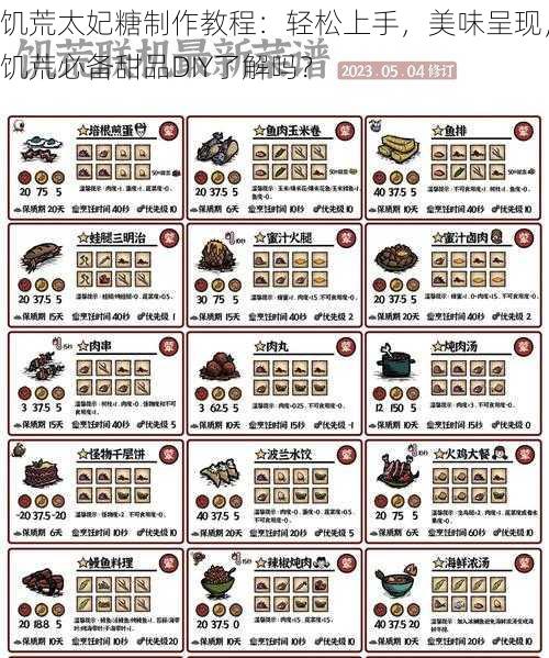 饥荒太妃糖制作教程：轻松上手，美味呈现，饥荒必备甜品DIY了解吗？