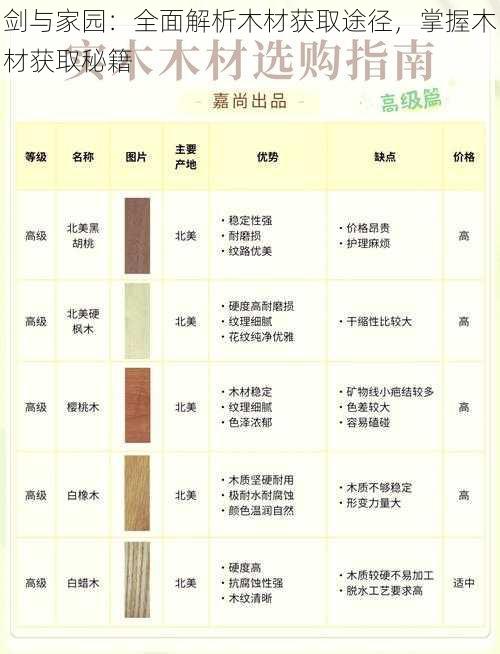 剑与家园：全面解析木材获取途径，掌握木材获取秘籍