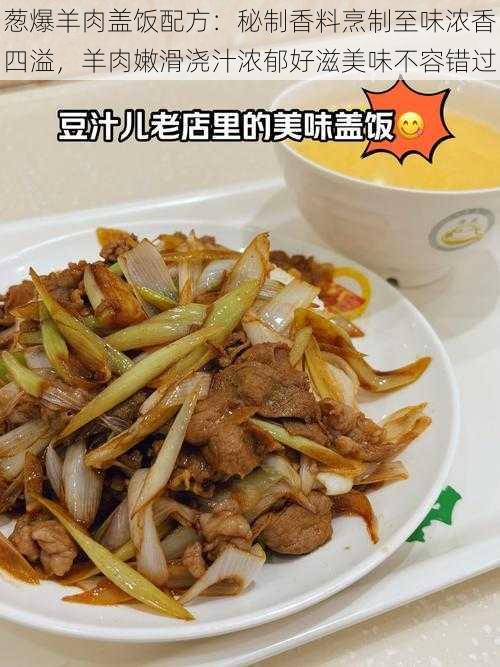 葱爆羊肉盖饭配方：秘制香料烹制至味浓香四溢，羊肉嫩滑浇汁浓郁好滋美味不容错过