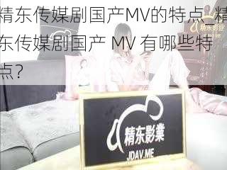 精东传媒剧国产MV的特点_精东传媒剧国产 MV 有哪些特点？