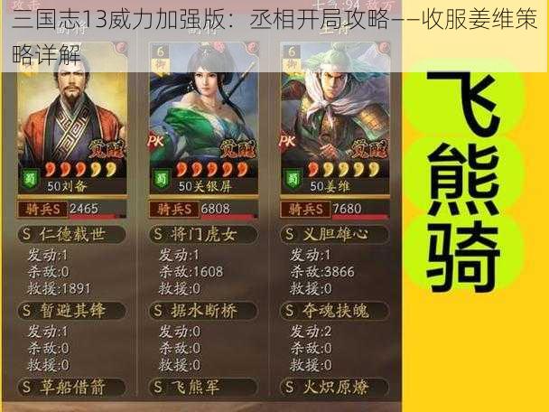 三国志13威力加强版：丞相开局攻略——收服姜维策略详解