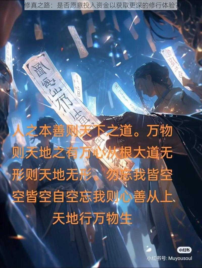 修真之路：是否愿意投入资金以获取更深的修行体验？