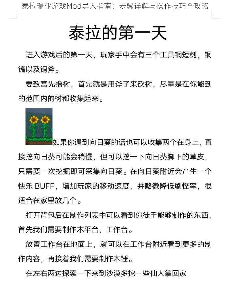 泰拉瑞亚游戏Mod导入指南：步骤详解与操作技巧全攻略