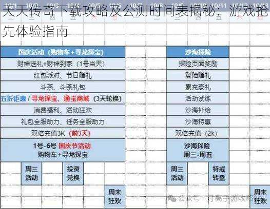 天天传奇下载攻略及公测时间表揭秘：游戏抢先体验指南