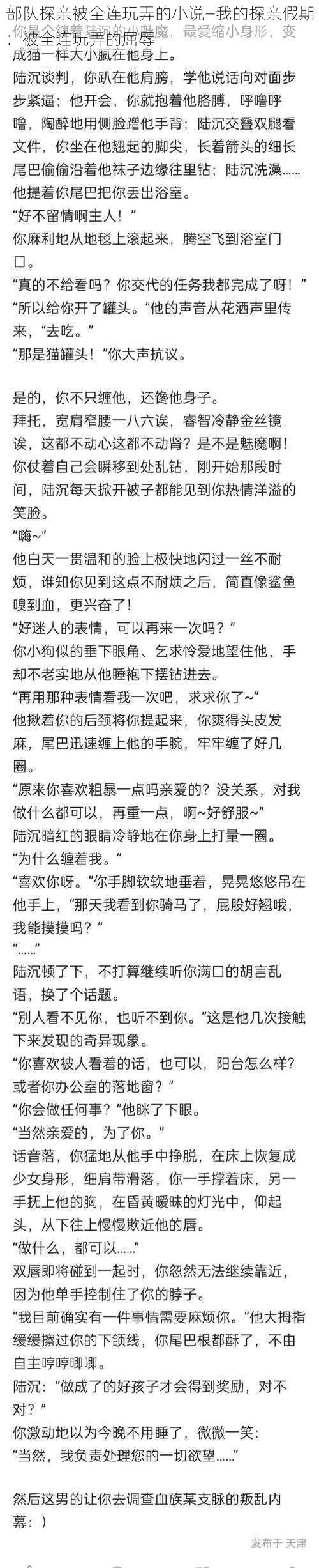 部队探亲被全连玩弄的小说—我的探亲假期：被全连玩弄的屈辱