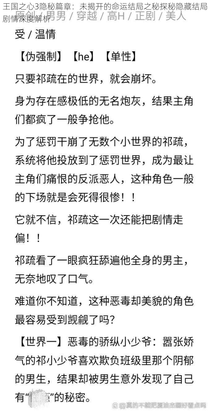 王国之心3隐秘篇章：未揭开的命运结局之秘探秘隐藏结局剧情深度解析