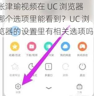 张津瑜视频在 UC 浏览器哪个选项里能看到？UC 浏览器的设置里有相关选项吗？