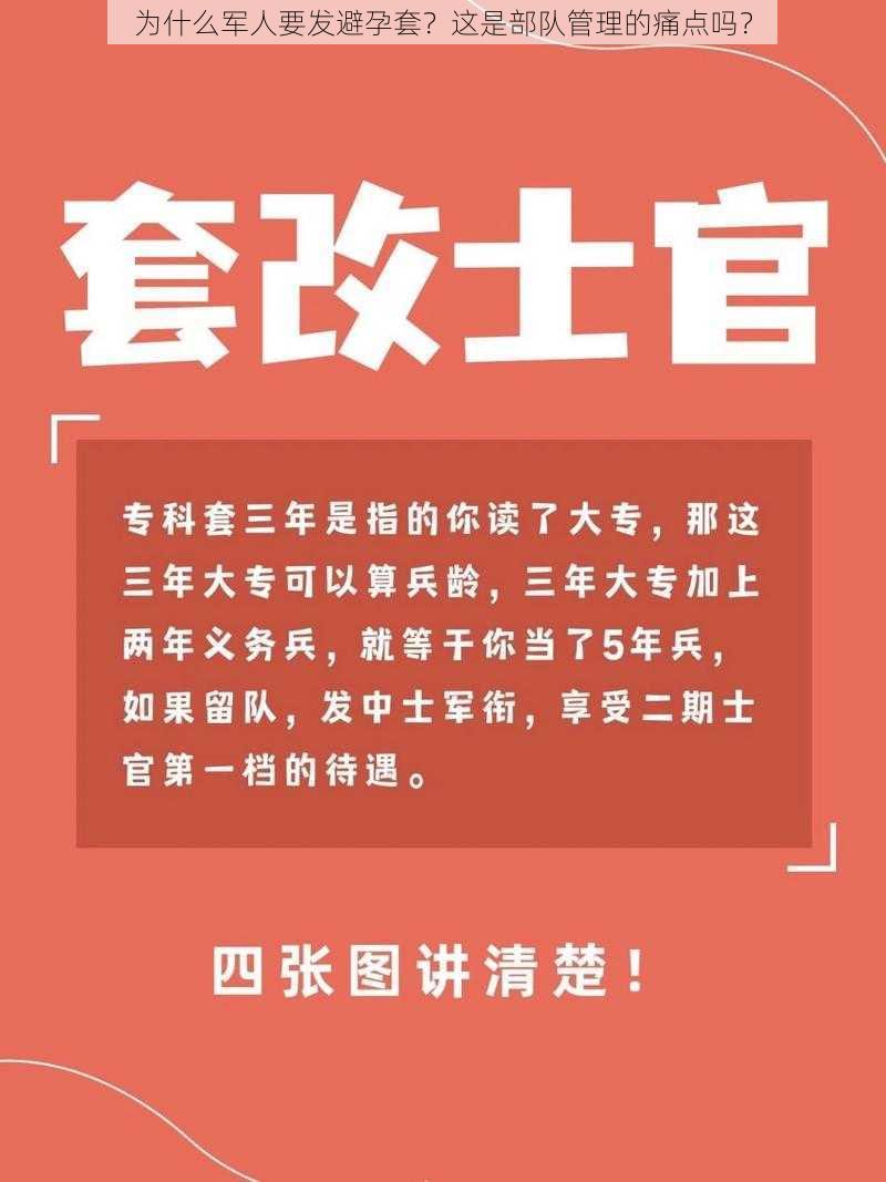 为什么军人要发避孕套？这是部队管理的痛点吗？