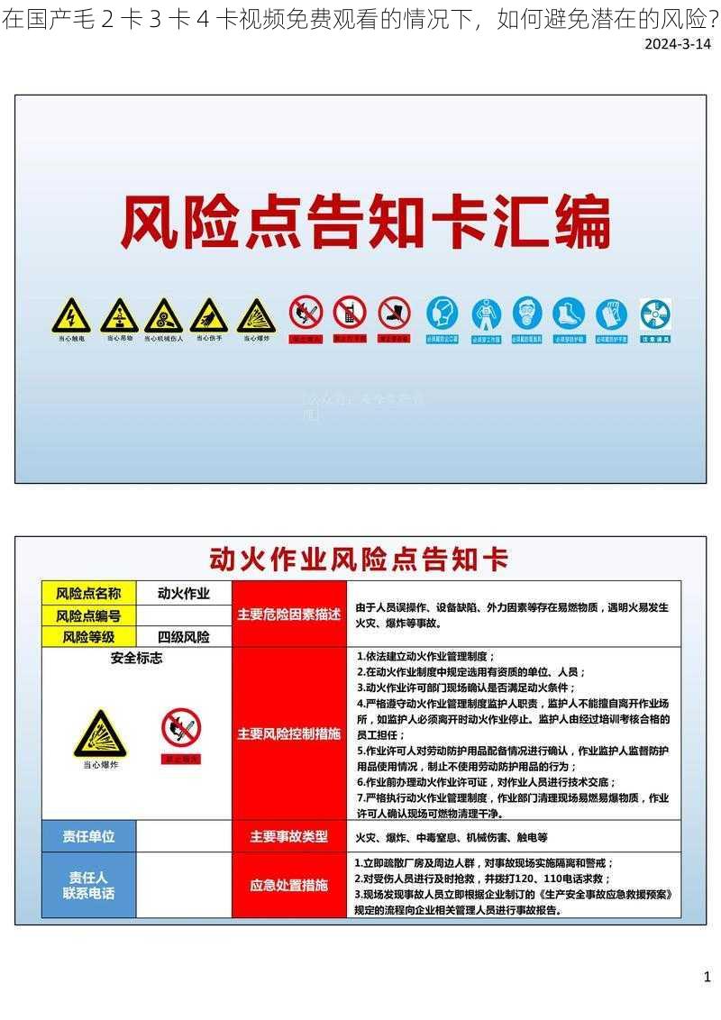 在国产毛 2 卡 3 卡 4 卡视频免费观看的情况下，如何避免潜在的风险？