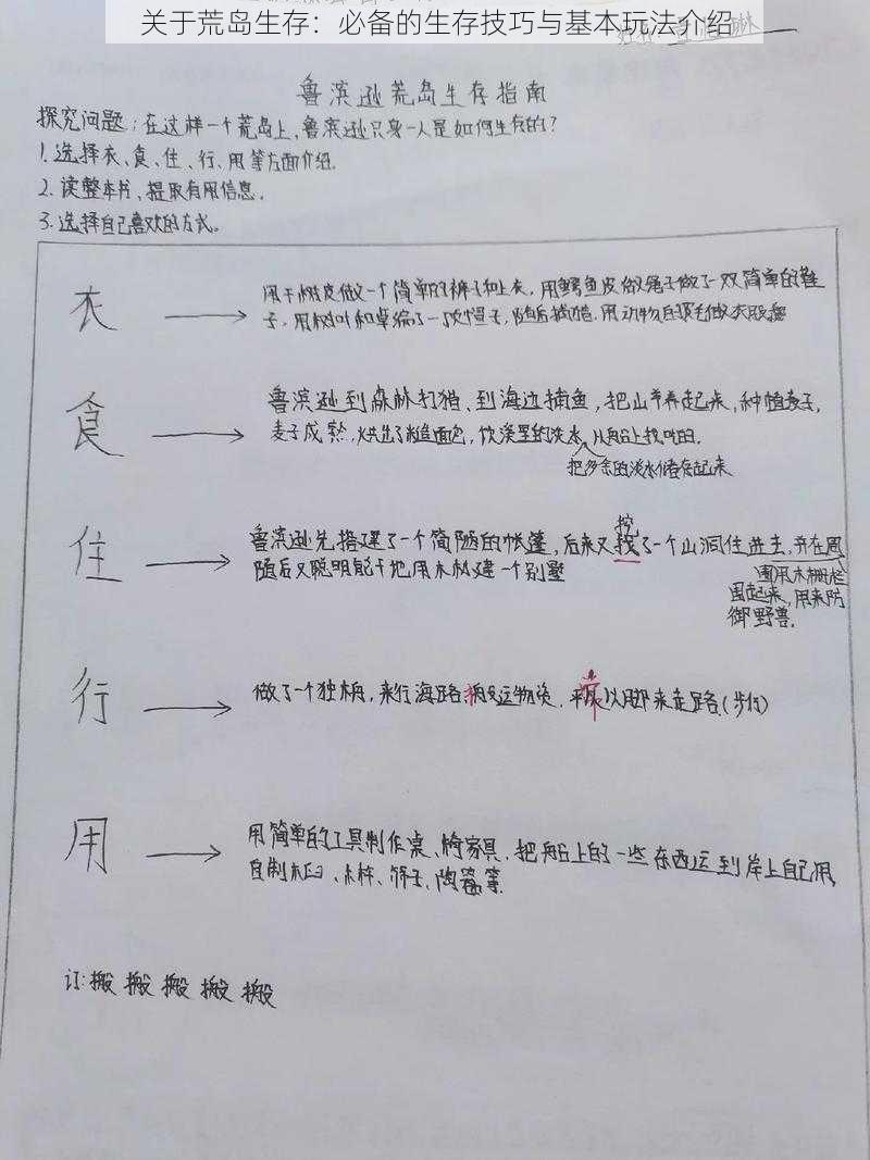 关于荒岛生存：必备的生存技巧与基本玩法介绍