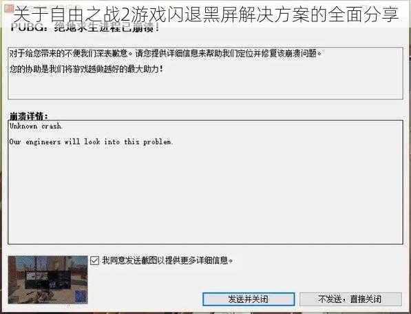 关于自由之战2游戏闪退黑屏解决方案的全面分享